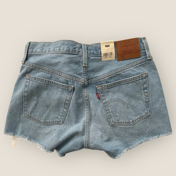 Levi’s | 501 High Rise Distressed Denim Shorts | Size 28 NWT - Picture 6 of 8